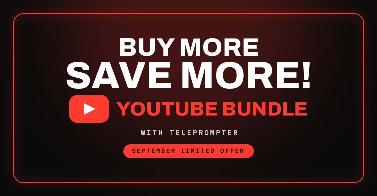 Youtube Recording Bundle (with teleprompter)