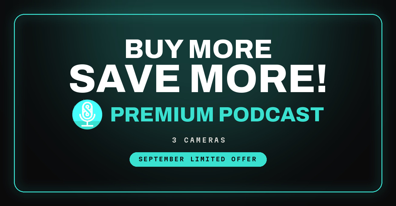 Premium Podcast Recording (3 Cameras)