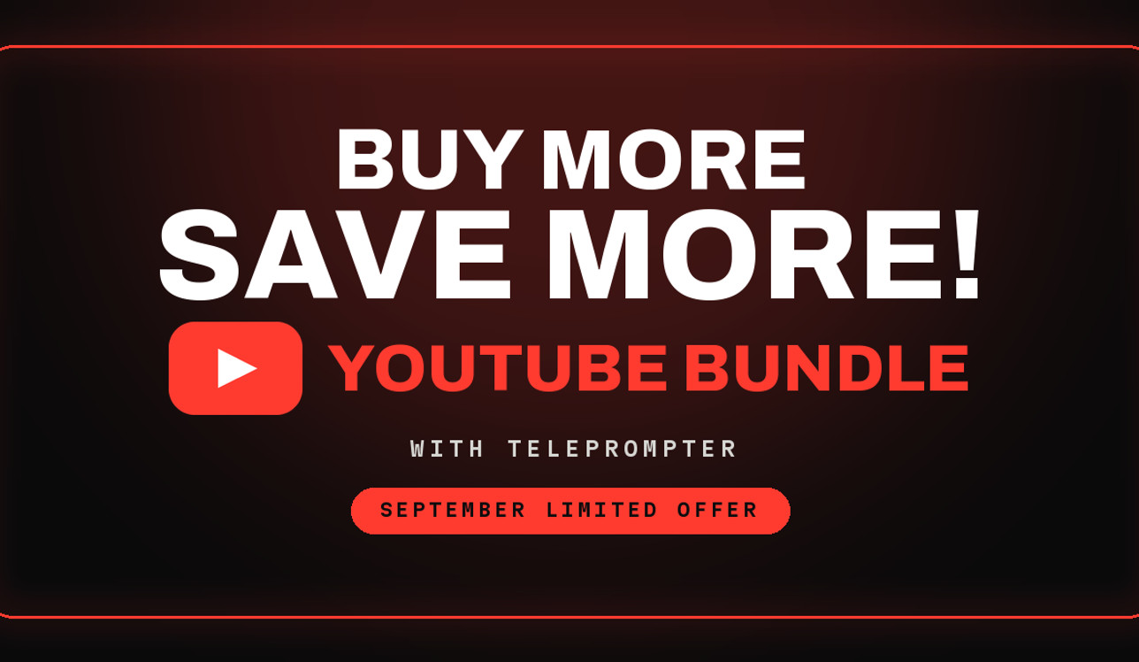 Youtube Recording Bundle (with teleprompter)