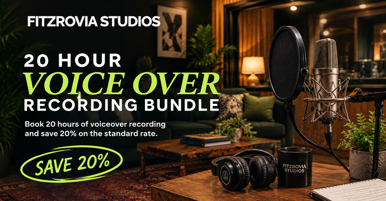 20 Hour Voice Over Recording Bundle 