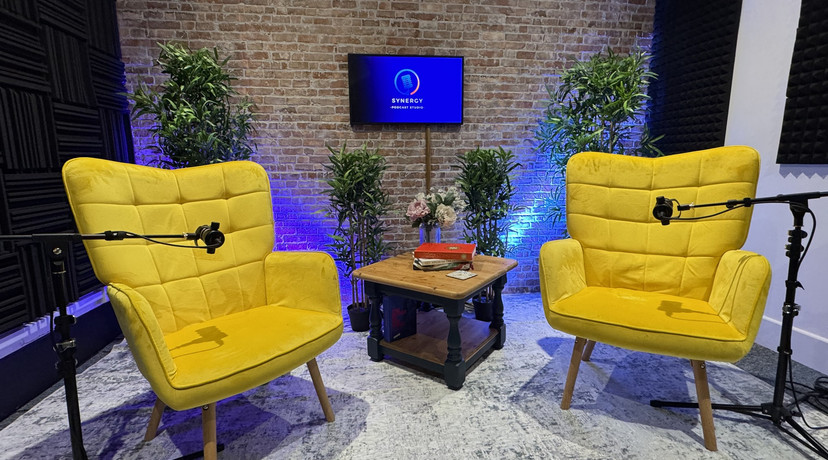 Yellow Chairs + Brick Wall