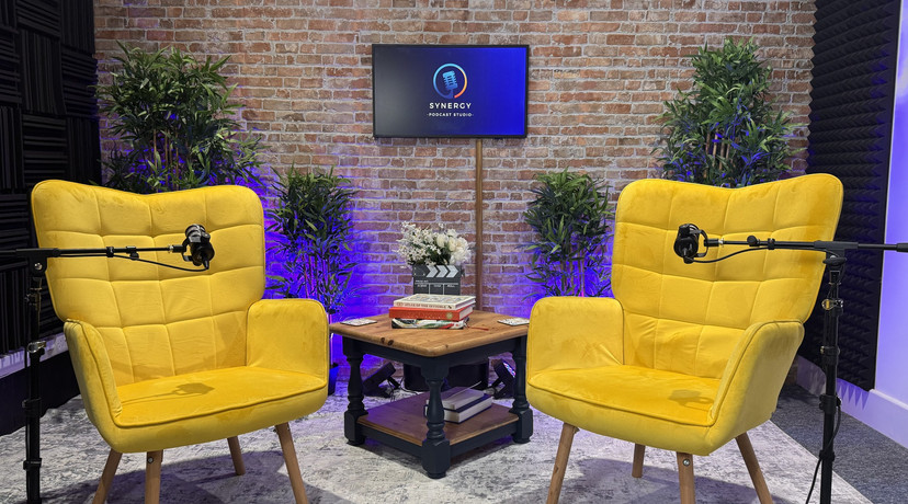 Yellow Chairs + Brick Wall