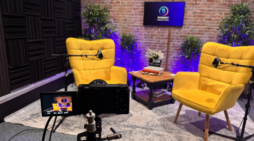 Yellow Chairs + Brick Wall