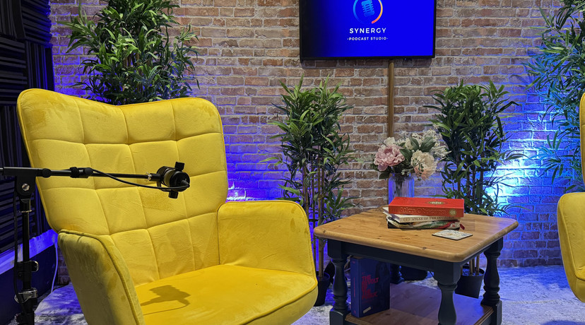 Yellow Chairs + Brick Wall